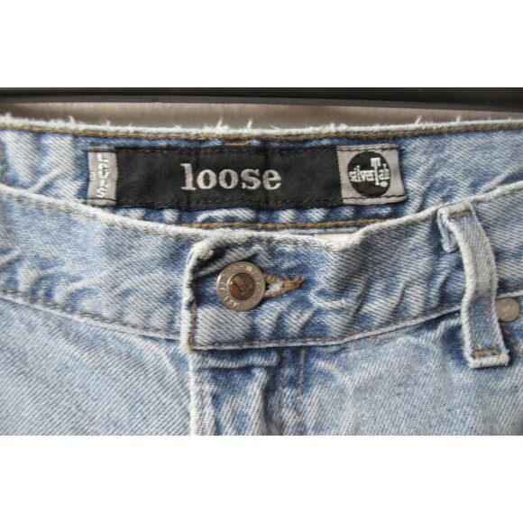 Vintage 90s Levi's SilverTab Jeans Men's 34x30 Loose Fit Denim Grunge Distressed - Picture 3 of 10